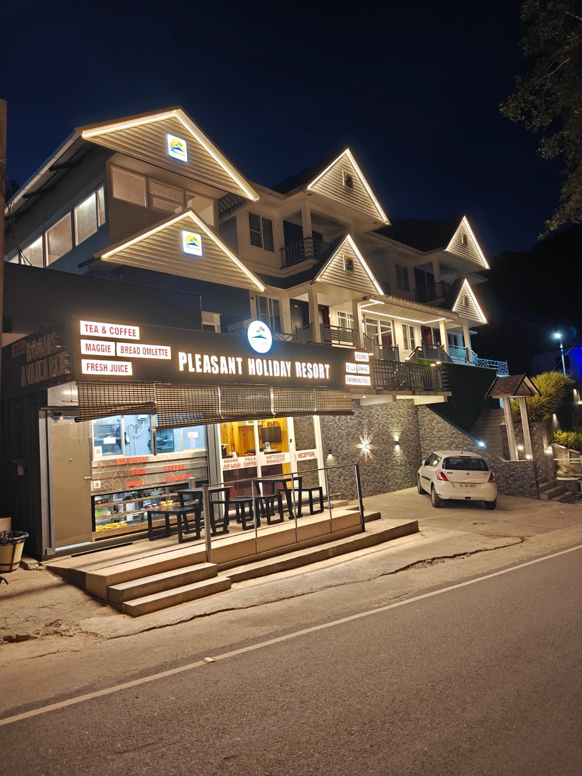 Pleasant Holiday Resort roadside night view